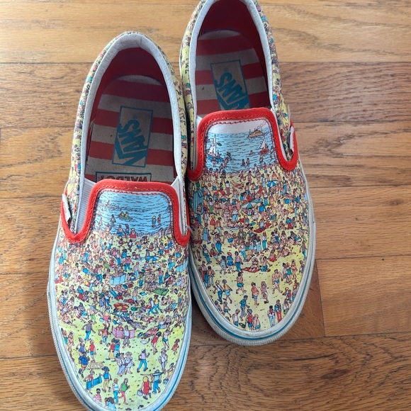 Vans Shoes - Where’s Waldo vans slip ons